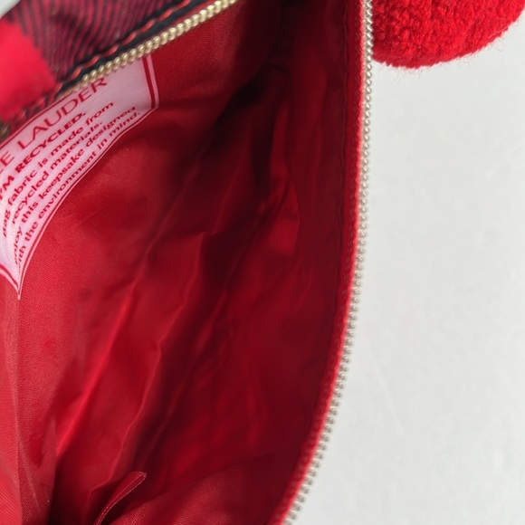 Estee Lauder Makeup Bag Plaid with Pompom Pouch NWOT - Picture 5 of 8